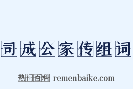 司成公家传组词是什么意思的图片